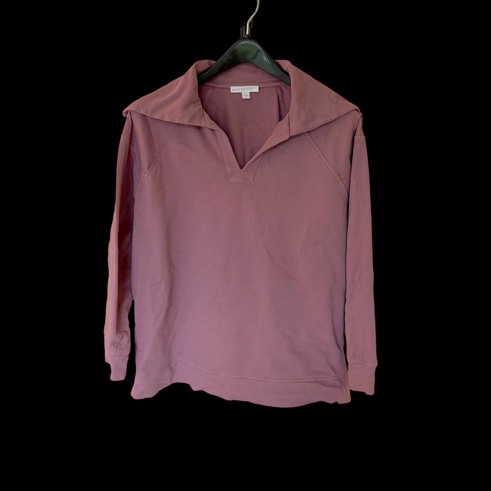 Pure Jill J. Jill Mauve Organic Cotton Sailor Collar Sweatshirt XL KTP234291